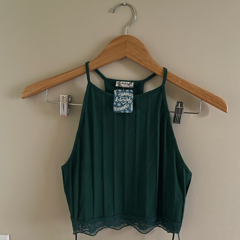 NWT Free People Ribbed Crop Tank!
